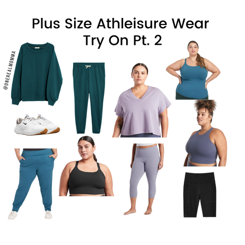 plus size athleisure try on with one real momma onerealmomma from nike madewell athleta and universal standard