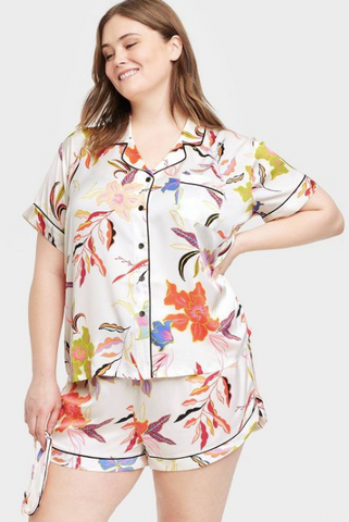 plus size pajamas from stars above print satin set from target