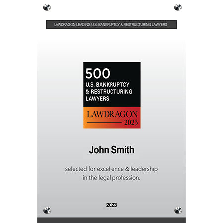 2023 Leading Bankruptcy & Restructuring Lawyers Acrylic Plaque