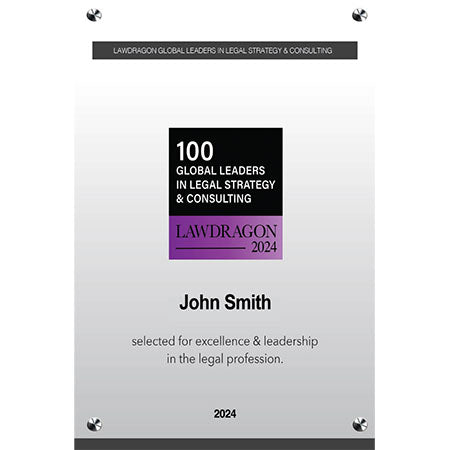 2024 Global Leaders in Legal Strategy & Consulting Acrylic Plaque