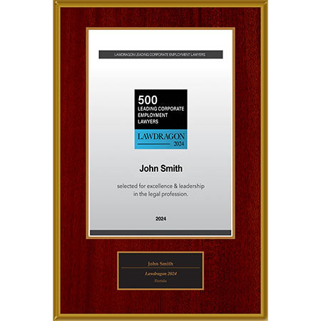 2024 Leading Corporate Employment Lawyers Plaque