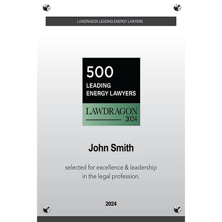 2024 Lawdragon 500 Leading Energy Lawyers Acrylic Plaque