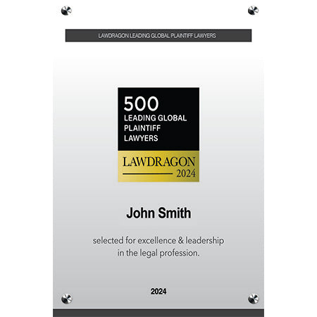 2024 2024 Lawdragon 500 Global Plaintiff Lawyers Acrylic Plaque