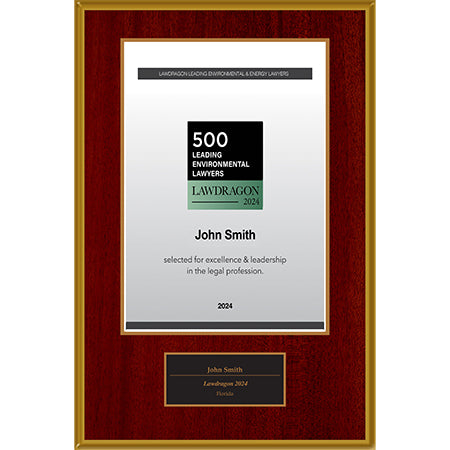 2024 Lawdragon 500 Leading Environmental Lawyers Plaque