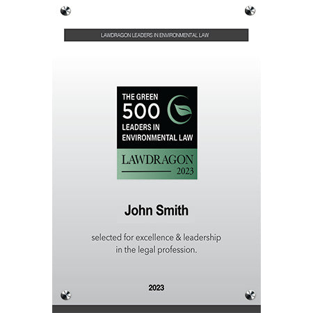 2023 Lawdragon Green 500 Acrylic Plaque