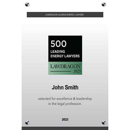 2023 Lawdragon 500 Leading Energy Lawyers Acrylic Plaque