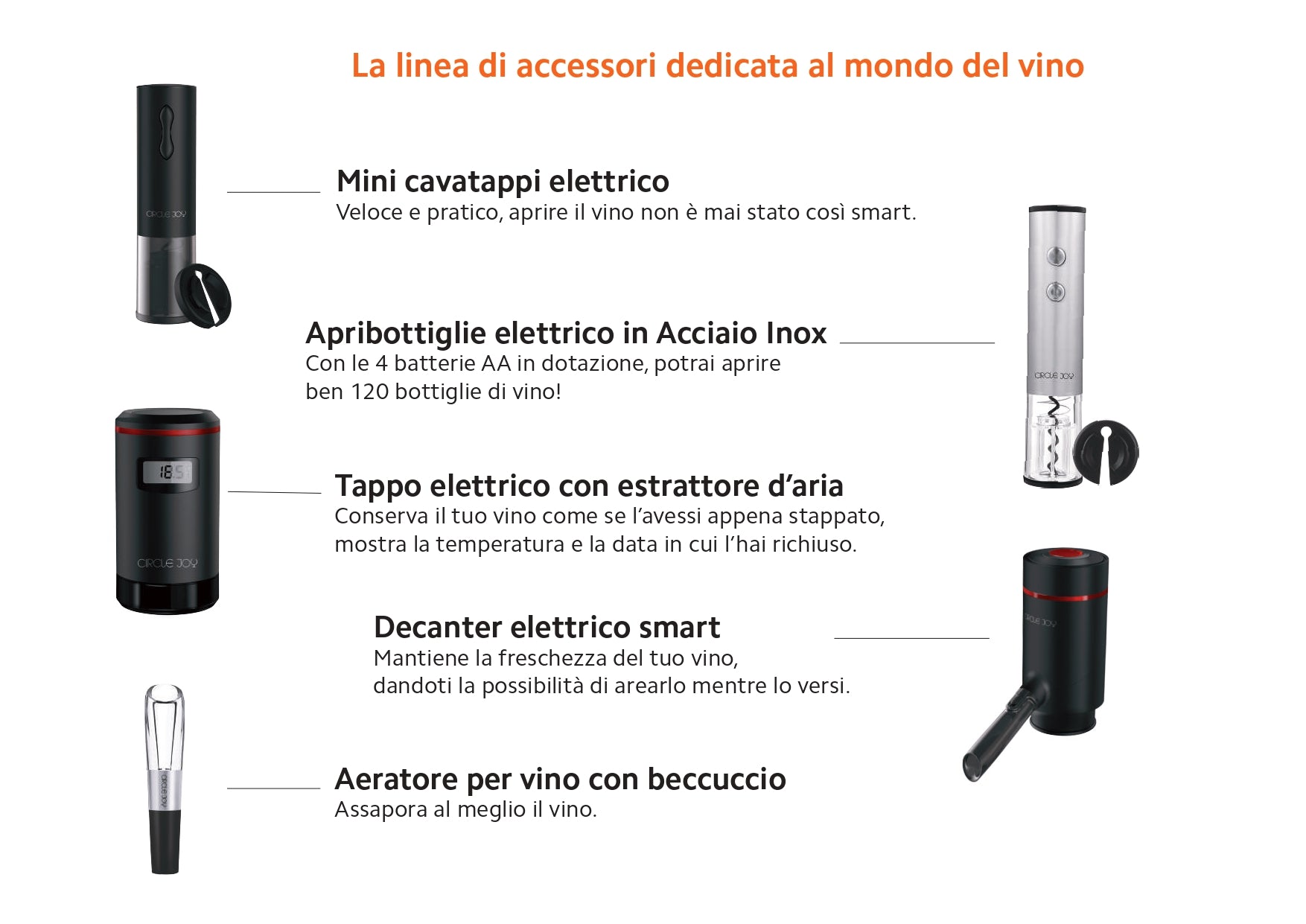 Circle Joy Wine Aerator Dispenser — TEC Store Italia