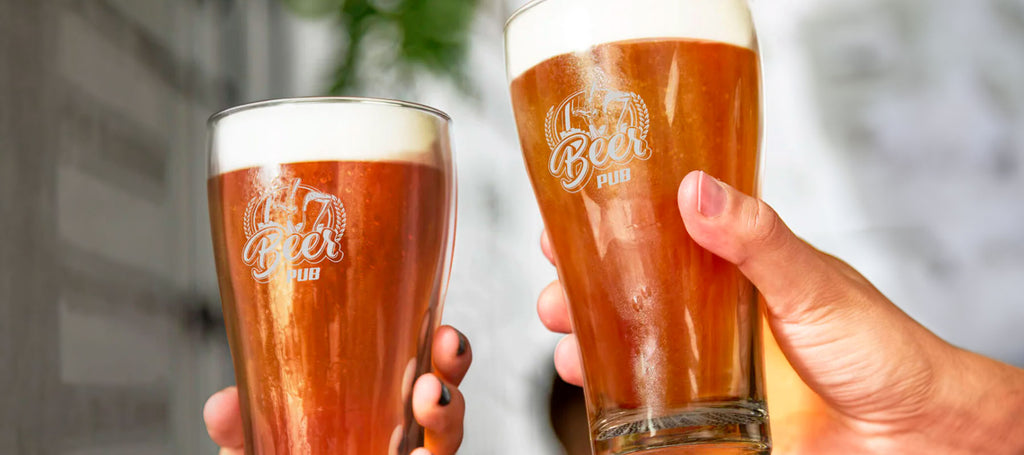 Branded Engraved Beer Glasses 