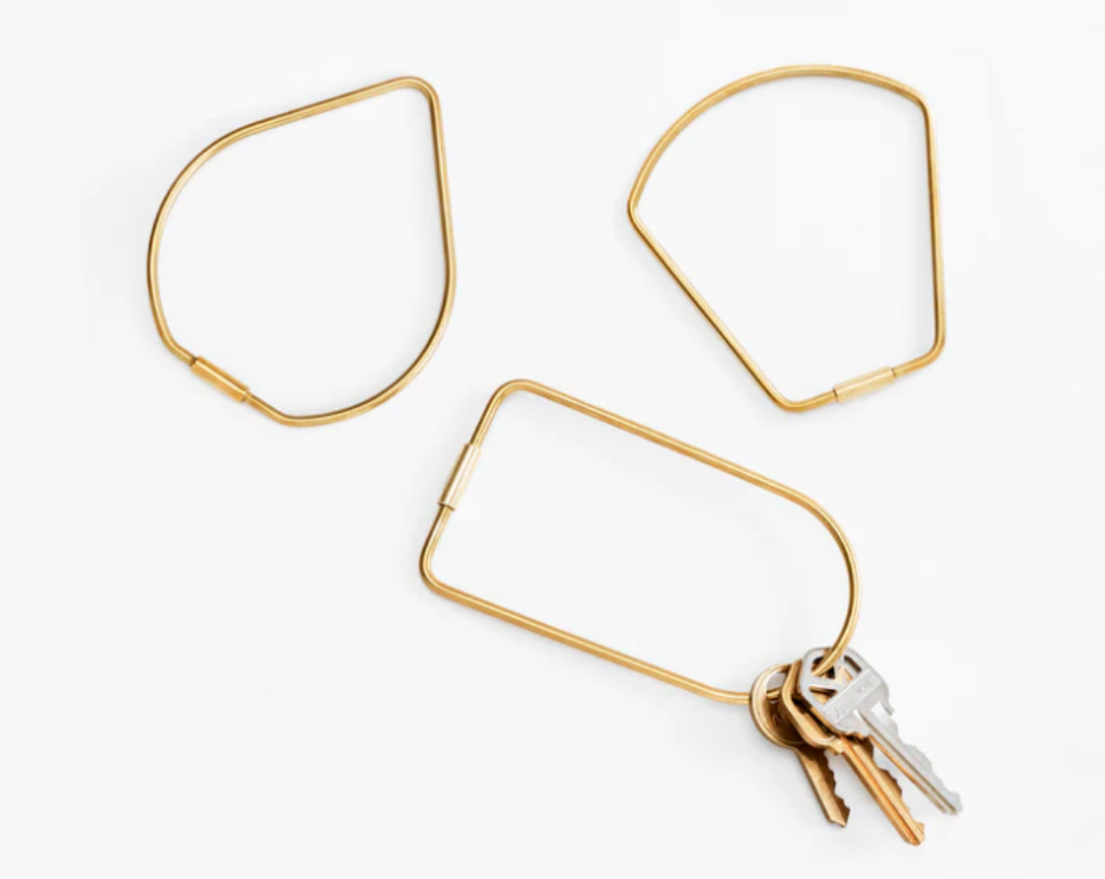 Areaware Contour Key Ring Brass