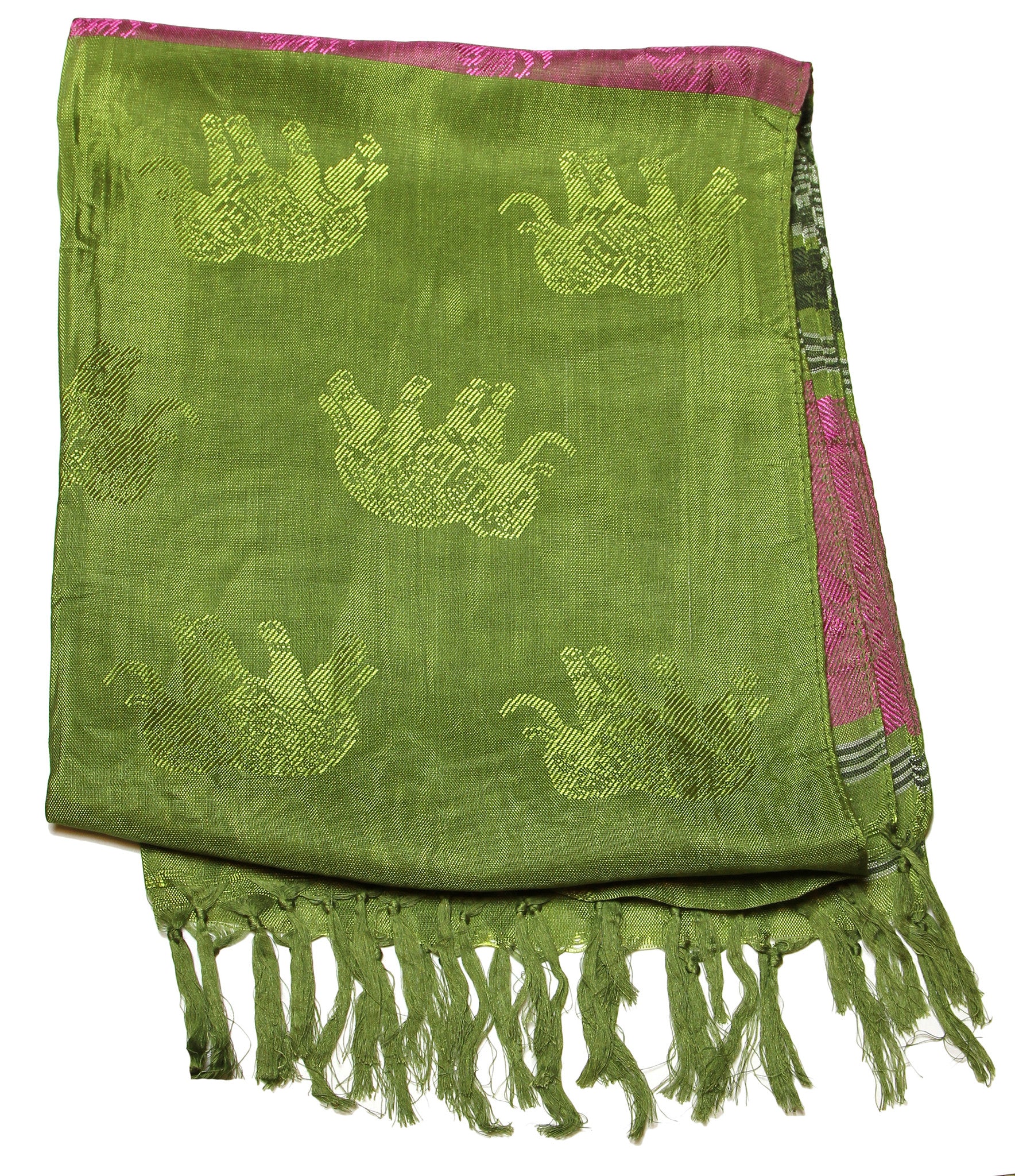 green pashmina scarf