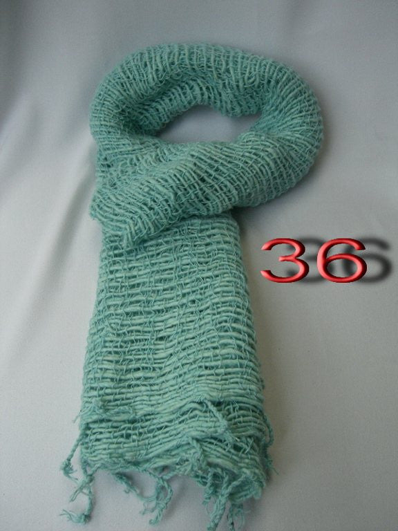 green cotton scarf