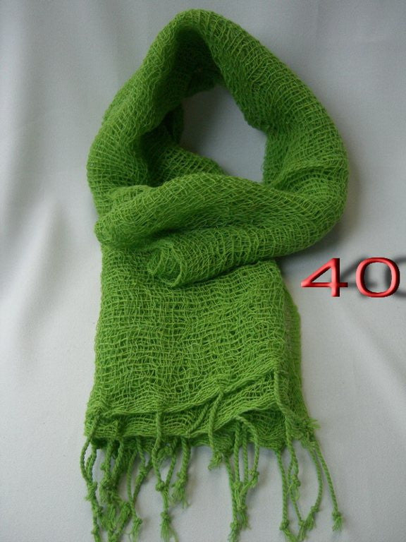 green cotton scarf