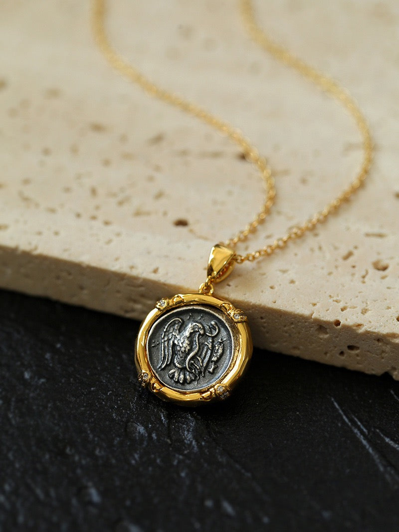 Roman Water Fairy Silver Coin Necklace Sterling Silver | Zafari Studio ...