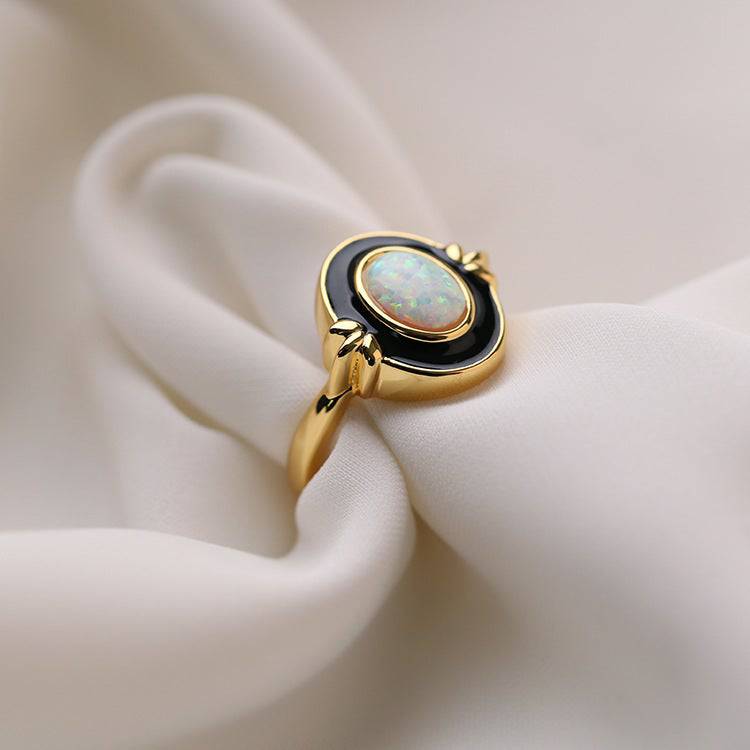 Opal Ring Gold Vermeil | Zafari Studio | Jewelry