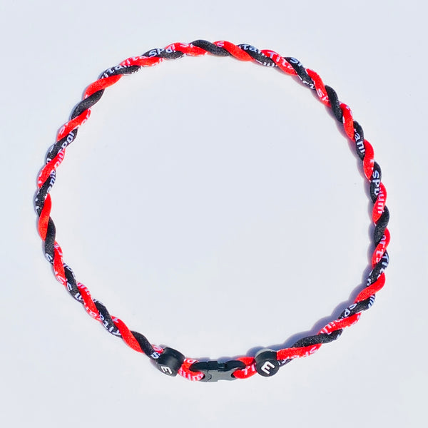 Red & Black Titanium Necklace
