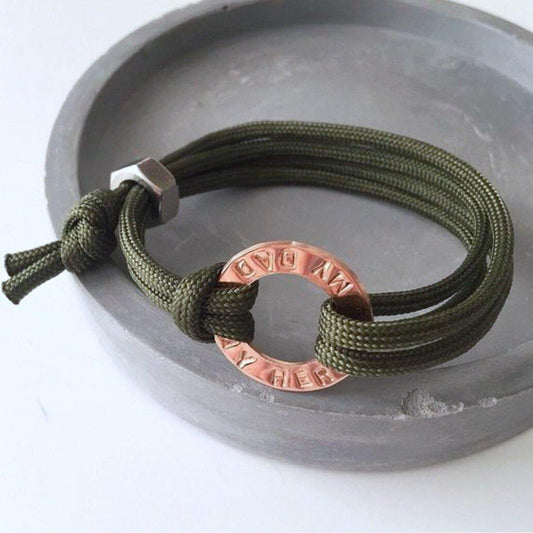 Men's Copper Bar Paracord Bracelet – The Little Stamping Co.