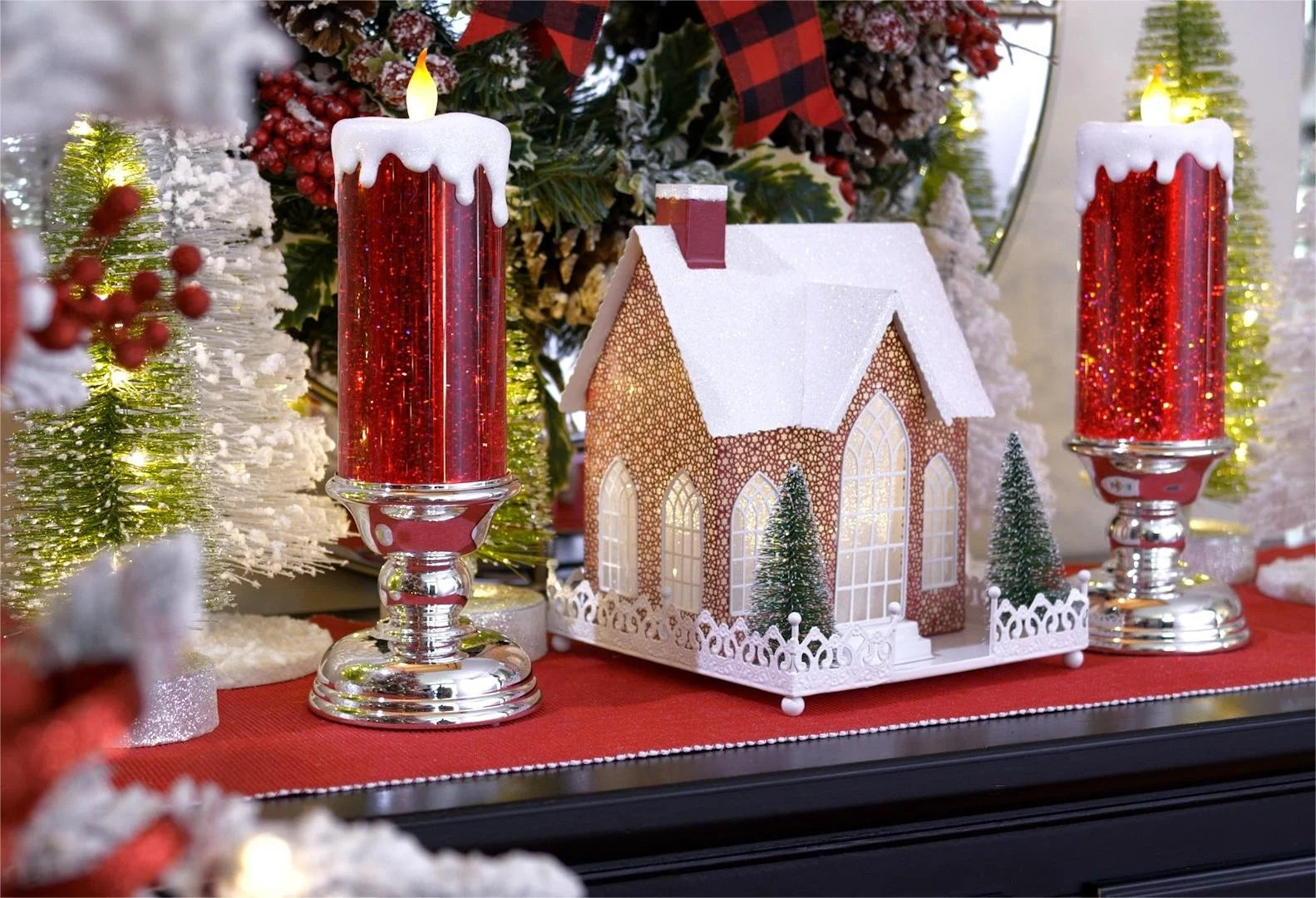 Christmas LED Candle Lights With Glitter - GOBLIZZ product image