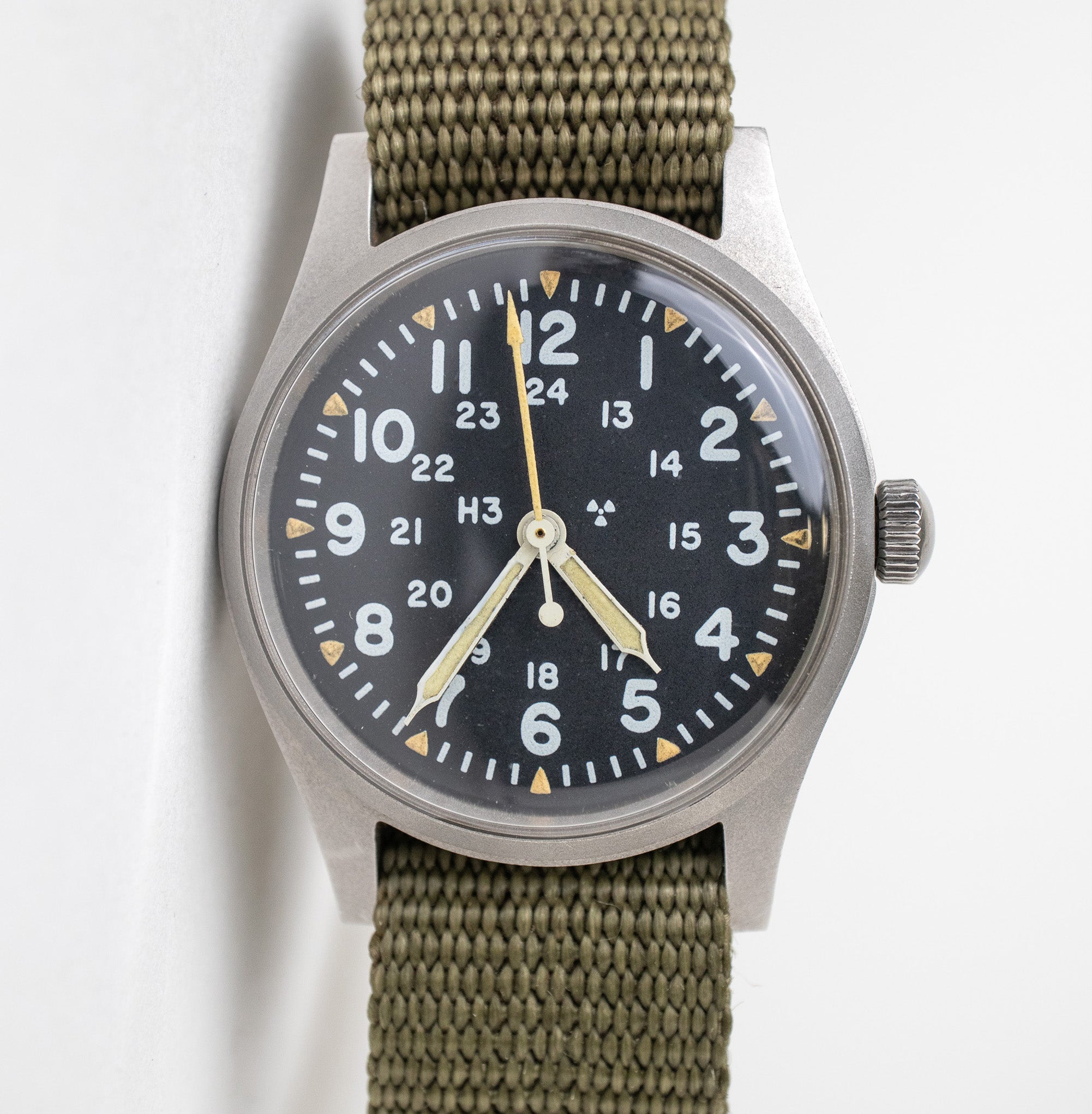 米軍実物 ハミルトン 手巻 軍用時計 官給品 MIL-W46374B 1982年-