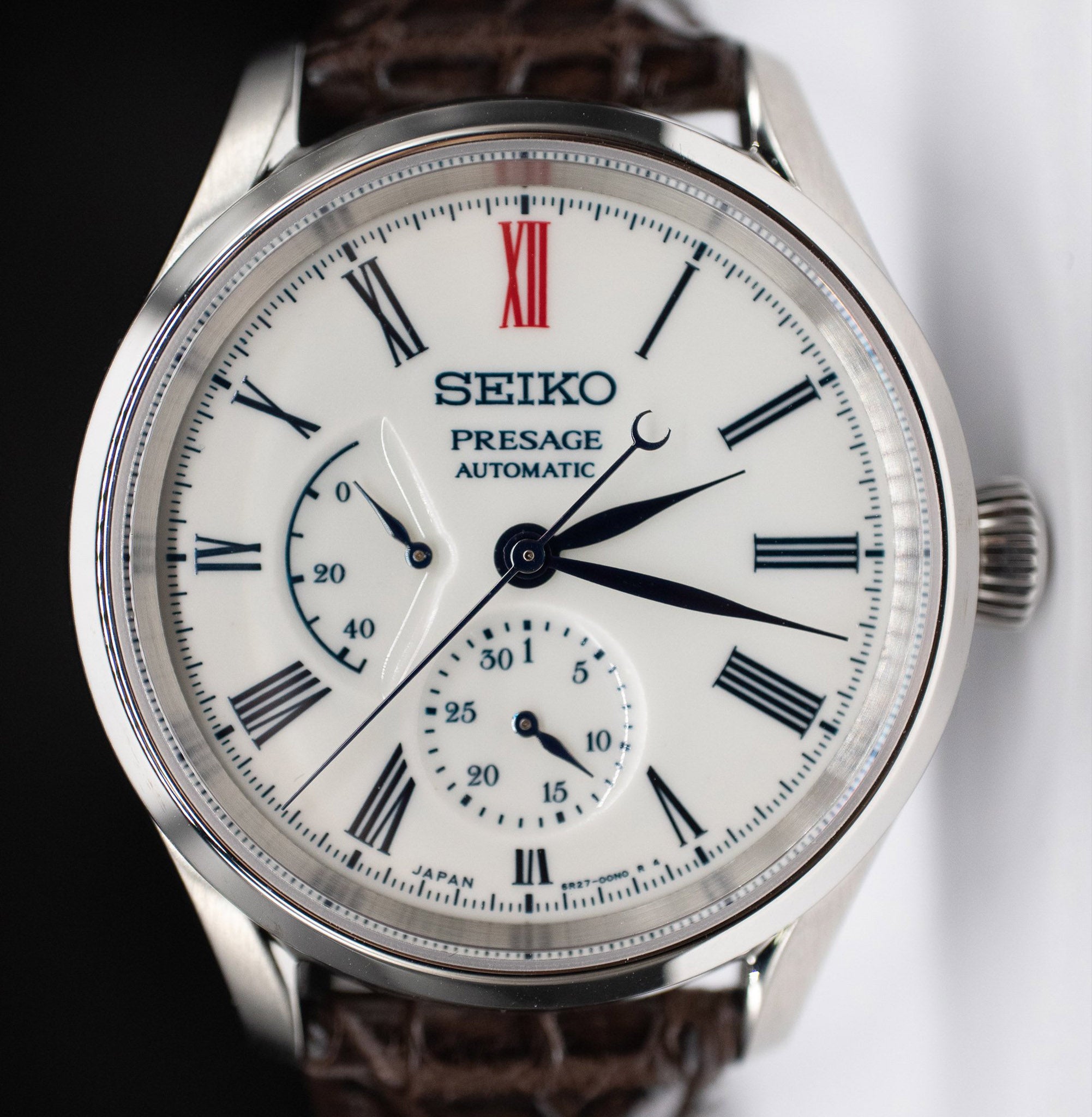 Seiko Presage Arita Porcelain Dial Brown Leather Strap Men's Auto Watc –  Belmont Watches