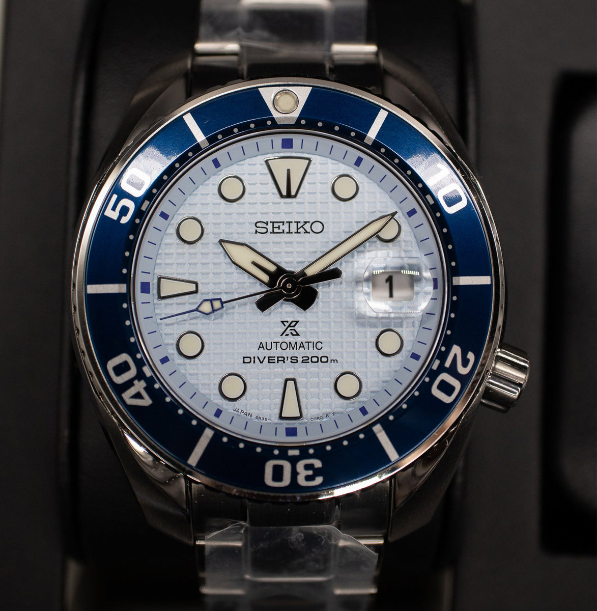 Seiko Prospex Sumo Ice Blue Dial SPB179 – Belmont Watches