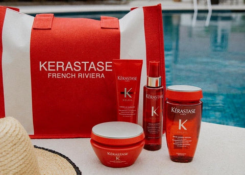 Kerastase Soleil Line of hair sun and swimming protection available at Salon Society