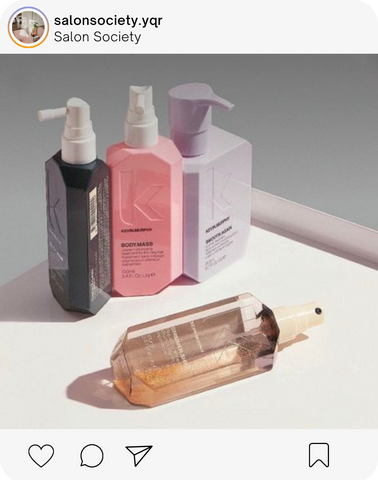 Salon Society Instagram post of Kevin Murphy products