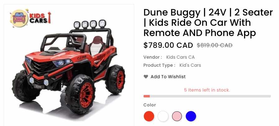 Dune Buggy Kids Ride On Car