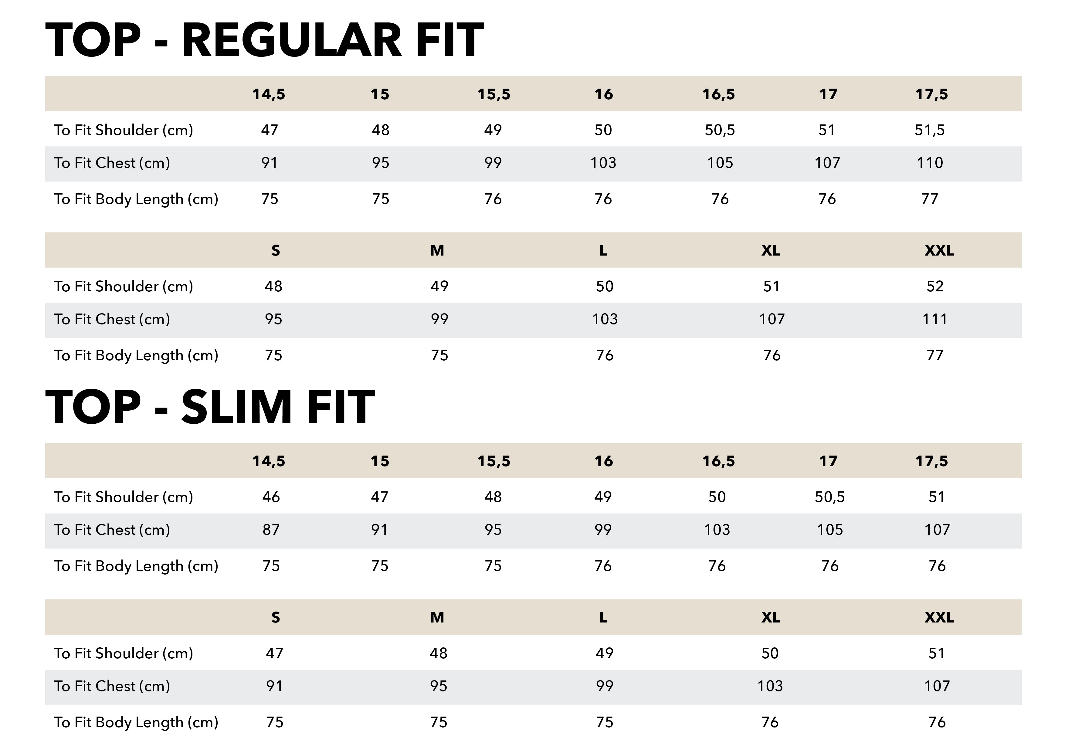 Size Guides – VALINO