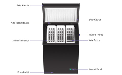 Northair 7 Cu Ft Chest Freezer - 4 Removable Baskets - Quiet Compact F –  northair