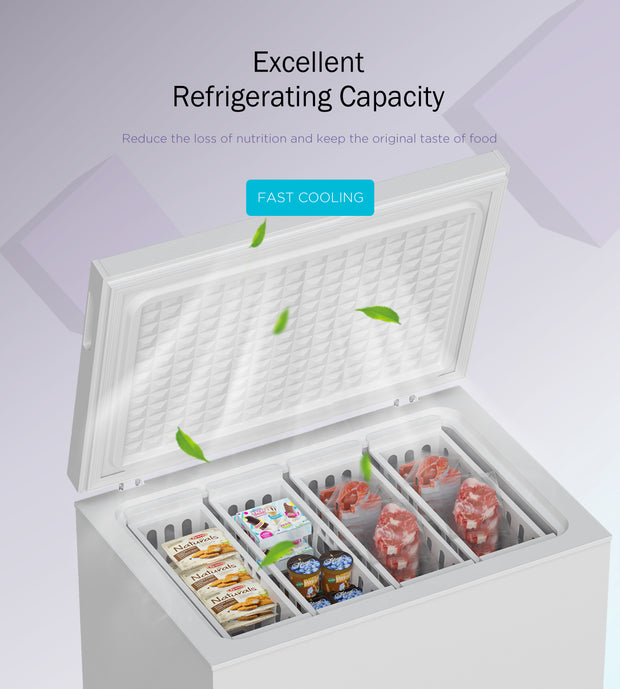 Chest Freezer 5 Cu.Ft Deep Freezer, Quiet Compact Freezer with Adjustable  Thermostat Control and Removable Wire Basket, For Apar - AliExpress