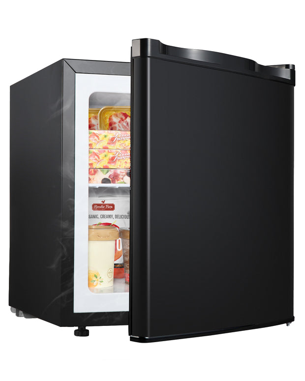  Northair Compact Mini Freezer with Glass Display Door - 2.1 Cu  Ft with 2 Removable Shelves - Quiet Upright Freezer - 7 Temperature  Settings - Black : Appliances