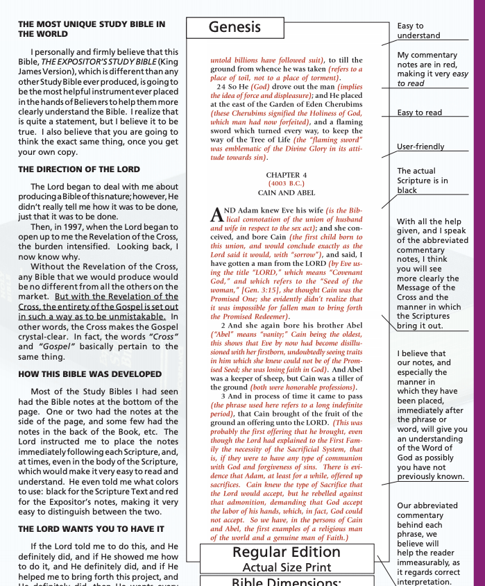 Regular Print Expositor S Study Bible Kjv Jimmy Swaggart Ministries Truth Table