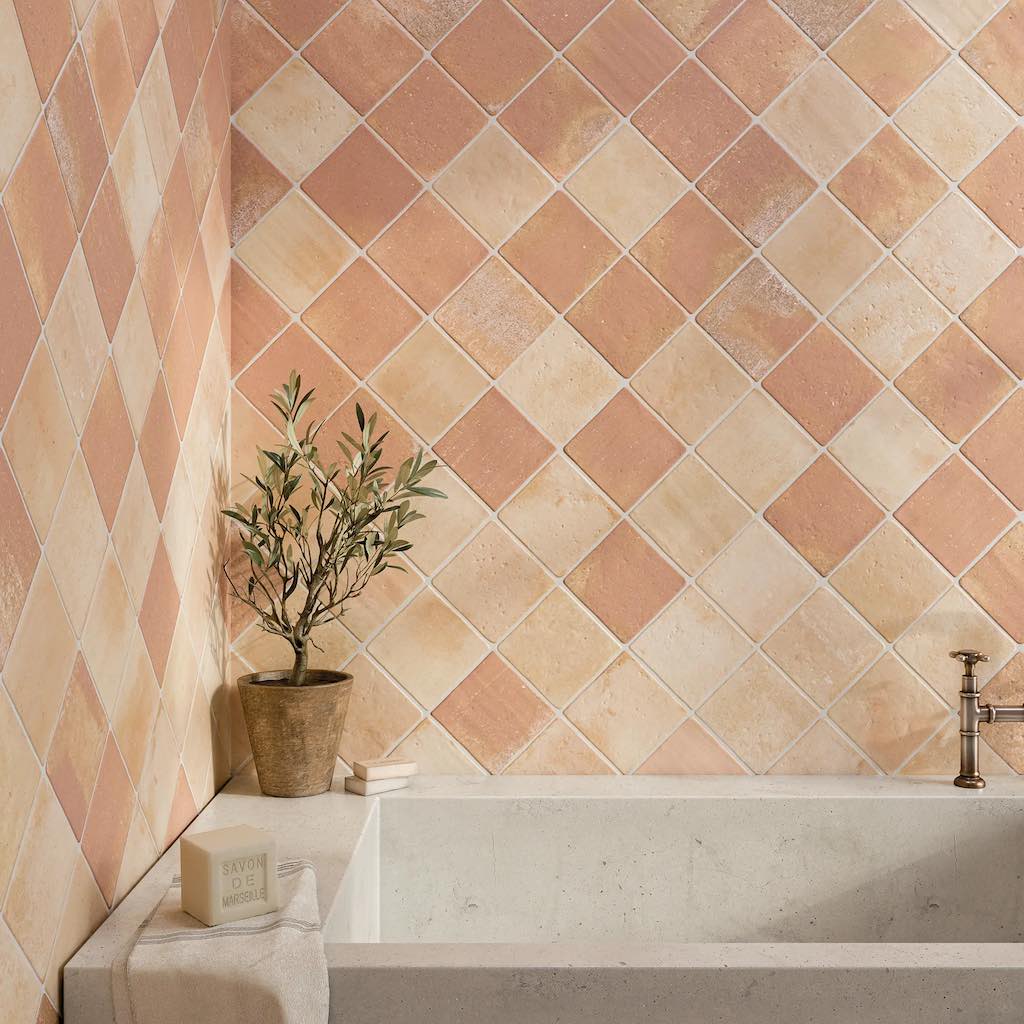 Terracotta effect wall tiles