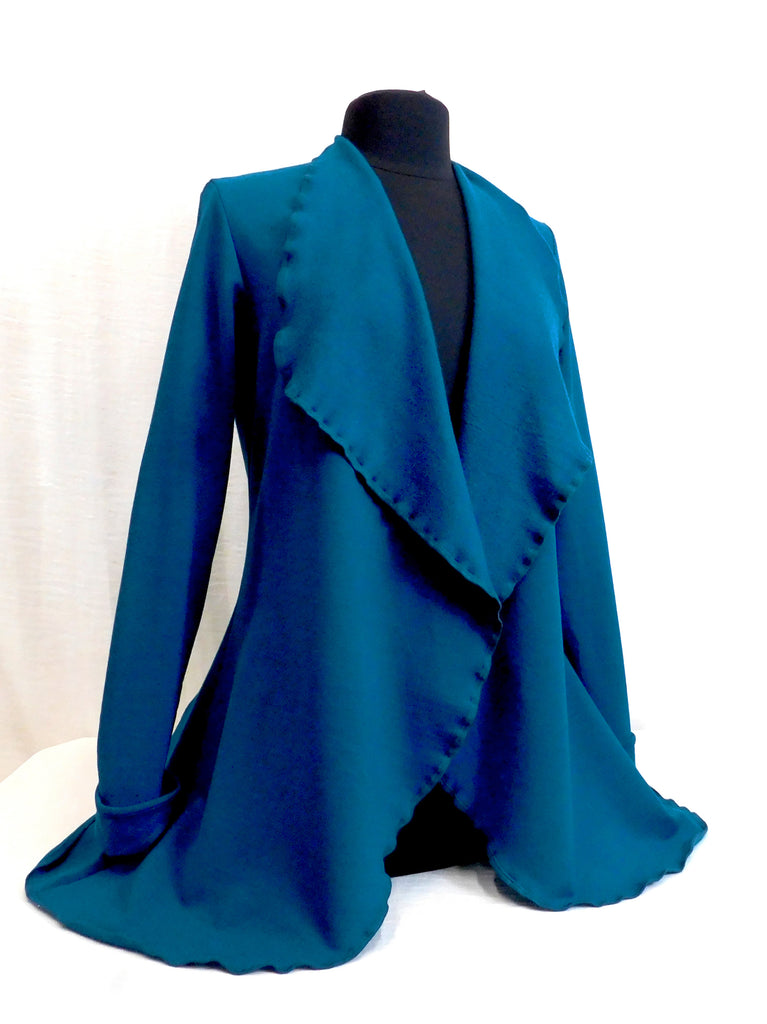 Bamboo Fleece Lettuce Edge Back Panel Jacket by Brenda Laine Designs