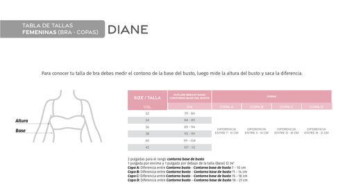 Bra size charts by brand