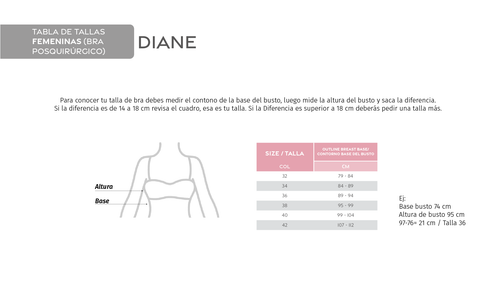 Size Charts  Diane's Lingerie