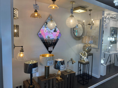 Mirror display at Steven MacDonald Lighting Kirkcaldy