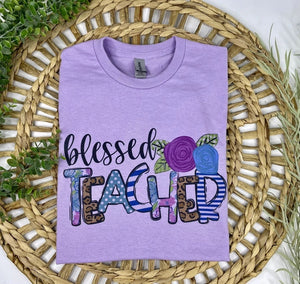 Blessed Teacher Tee - Lady Dorothy Boutique