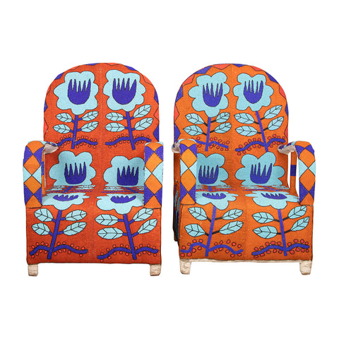 Beaded Yoruba Chairs