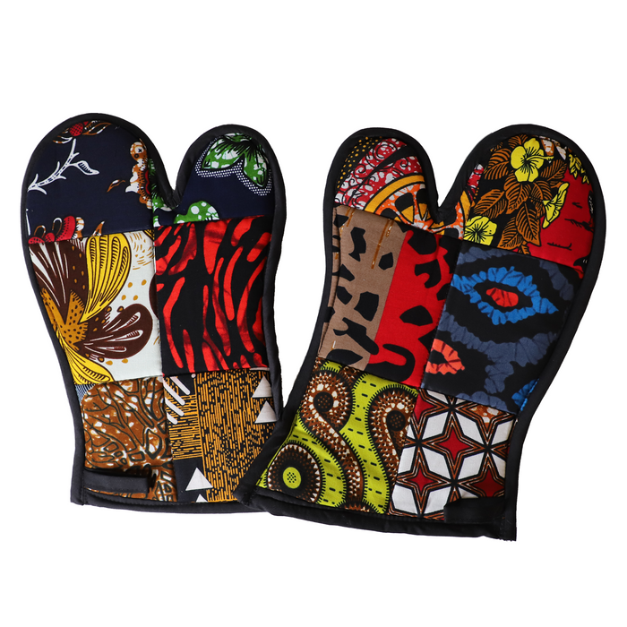 Oven Mitts Kitenge Patch | Hand Sewn — Luangisa African Gallery