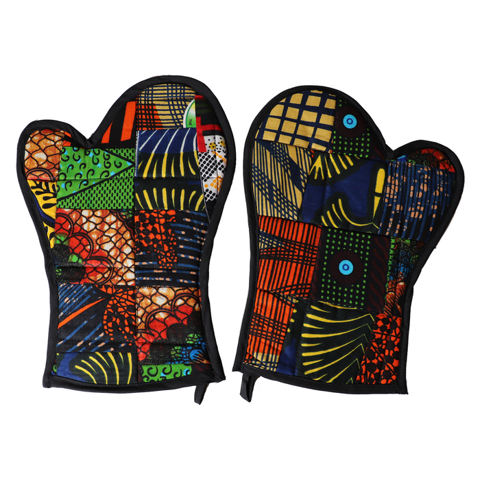 Oven Mitts Kitenge Patch | Hand Sewn — Luangisa African Gallery