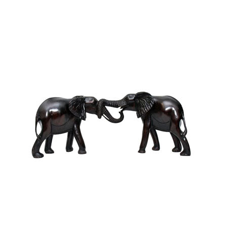 Kissing Elephants Sculpture -- Authentic African Art — Luangisa African ...