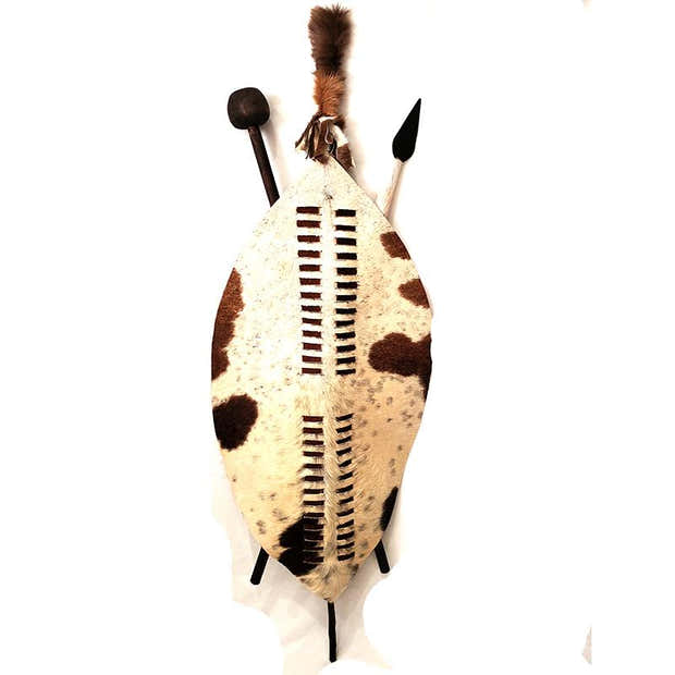 zulu warrior shield and spear