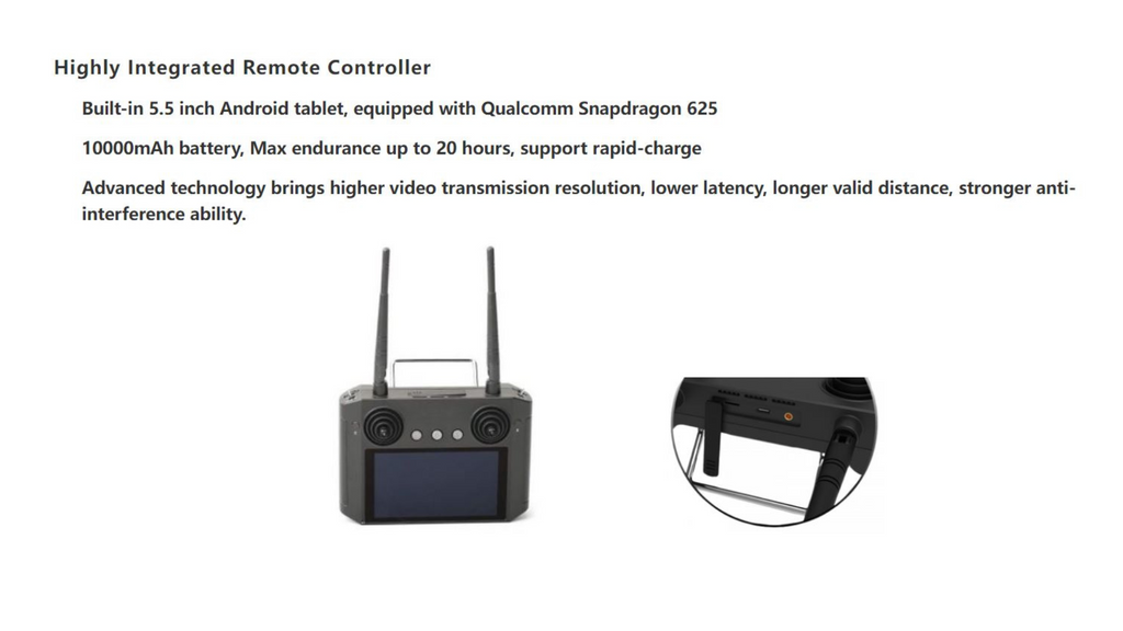 TTA G300 30L Agriculture Drone, Built-in 5.5 inch Android tablet, equipped with Qualcomm Snapdragon 625 1OOOOmAh