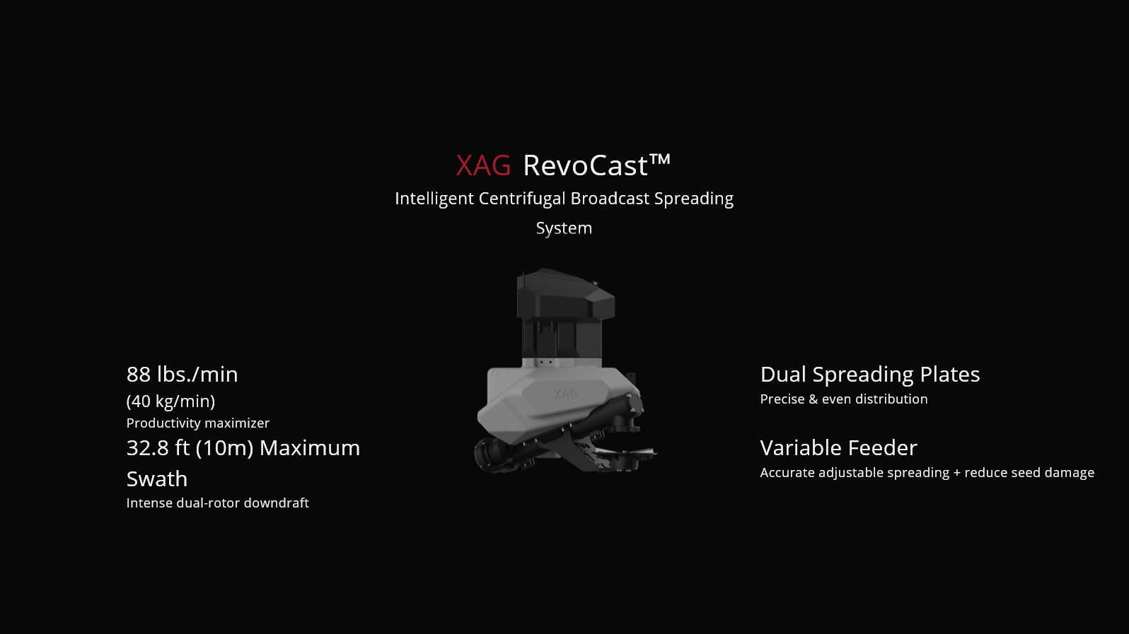 XKG RevoCastTm Intelligent Centrifugal Broadcast Spread