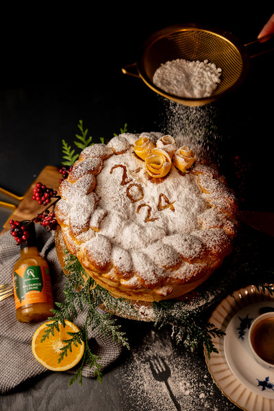 Aroma Olymp Vasilopita mit Bio Balsamico Creme mit Orange