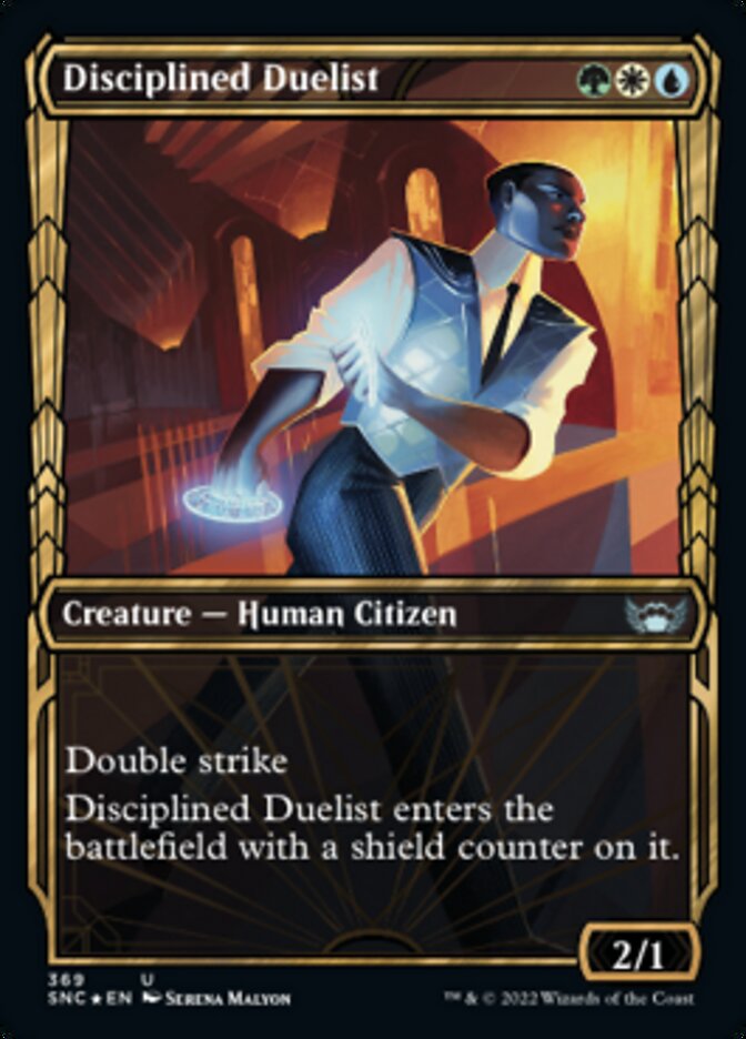 Disciplined Duelist (Showcase Golden Age Gilded Foil) [Streets of New Capenna]