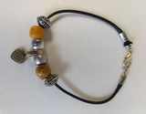 20 cm, Armband mit Karabinerverschluss Perlen Charm Perlenarmband