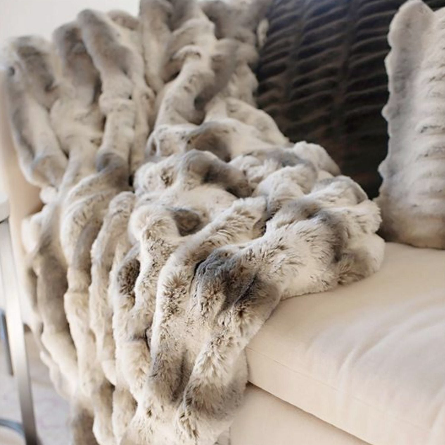 Couture Faux Fur Chinchilla Throw