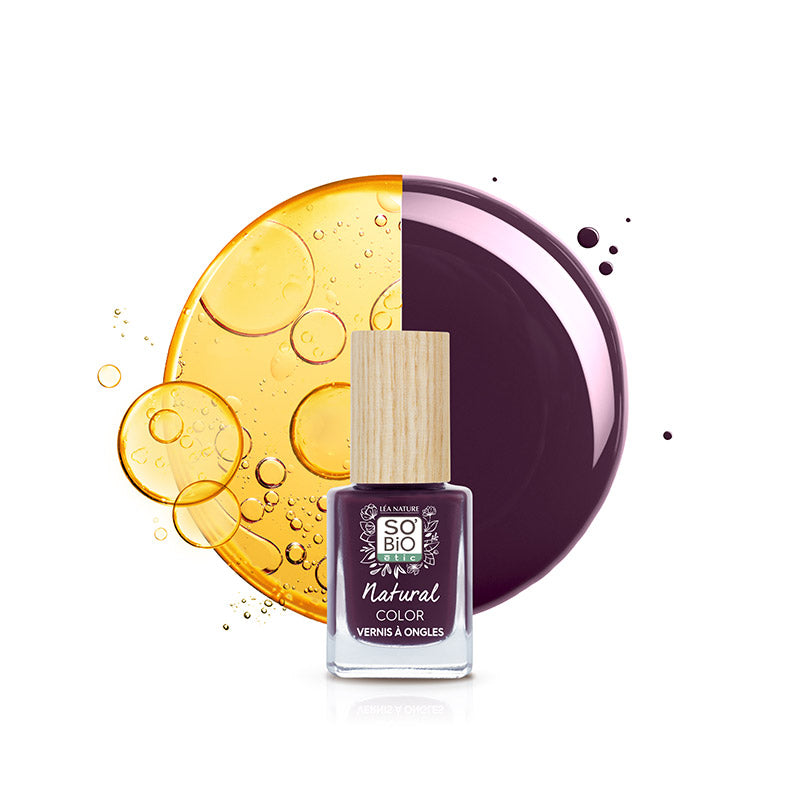 ✿ Esmalte de Uñas Natural Color 55 Ciruela Negra So'Bio - Mygdonia